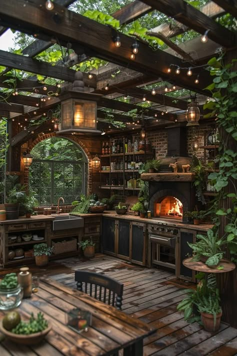 21 Stunning Outdoor Kitchen Patio Ideas (NEW) 3 Outdoor Kitchen Patio Ideas, Kitchen Patio Ideas, Greenhouse Kitchen, Cottage Extension, Loft Kitchen, Home Greenhouse, Outdoor Dining Room, Easy Backyard, Patio Kitchen