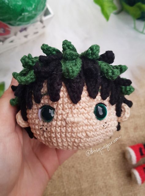 Izuku Midoriya amigurumi pattern. #myheroacademia #bnha #midoriyafanart #midoriyaamigurumi #dekufanart Crochet My Hero Academia, My Hero Academia Crochet, Amigurumi Anime, Crocheting Ideas, Funny Marvel Memes, Crochet Business, Izuku Midoriya, Crochet Doll, My Hero