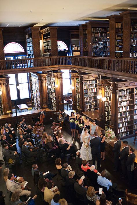 Brooklyn Library, Literary Wedding, Literary Themes, Library Wedding, Places To Get Married, Brooklyn Wedding, Venue Ideas, Indoor Wedding, New York Wedding