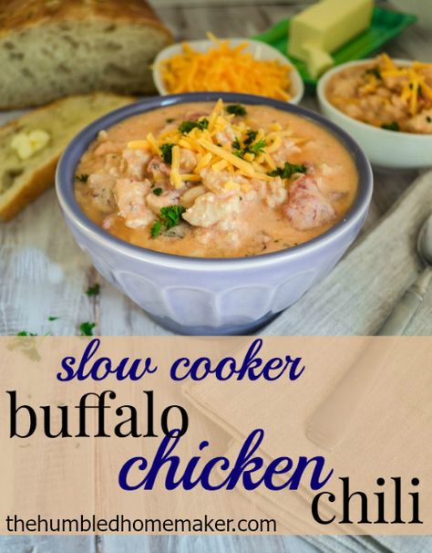 Buffalo Chicken Chili Recipe, Slow Cooker Buffalo Chicken, Buffalo Chicken Chili, Chicken Chili Recipe, Cozy Meals, Crock Pot Cooking, Chili Recipe, Chicken Chili, Summer Dinner