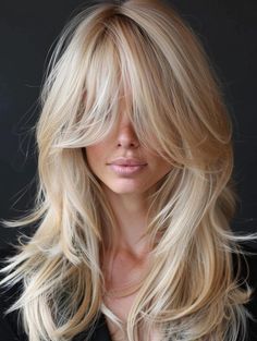 Long Layered Haircuts With Bangs, Blonde Layered Hair, Layered Haircuts With Bangs, Layered Hair With Bangs, Blonde Hair With Bangs, Bangs For Women, 2023 Hair, Long Layered Haircuts, Dark Blonde Hair