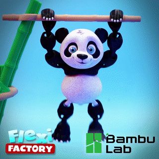 Cool 3d Prints, Flexi Factory, Panda Painting, Bamboo Stick, Math Art, Factory Design, 2d Art, Simple Prints, 3d Artist