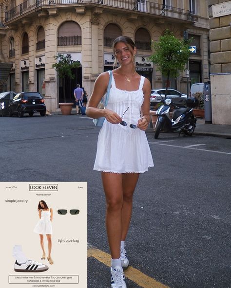 the outfits styled vs worn ✨ #summeroutfitinspo #eurosummer #personalstyling #styleguides #styleinspiration Sundress With Sneakers, Happy Hour, Style Guides, Sundress, York City, Greece, Personal Style, Summer Outfits, Style Inspiration