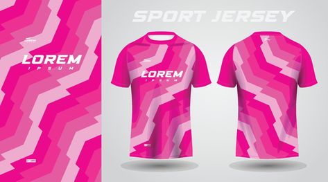 Pink Jersey Design, Jersey Template, Pink Jersey, Sport Jersey, Soccer Football, Jersey Design, Pink Shirt, Mockup Design, The Pink