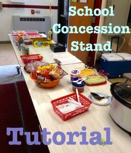 Instructions on how to run a school concession stand. School concession stands can bring in a lot of money. School Concession Stand, Football Concession Stand, Baseball Concessions, Concession Stand Menu, Concession Stand Food, Concession Stands, Snack Stand, Snack Shack, Video Food