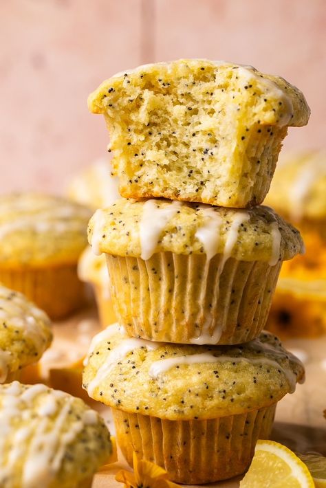 Easy Lemon and Poppyseed Muffins Recipe (Gluten-Free) Lemon Poppyseed Muffins Gluten Free, Gluten Free Lemon Poppyseed Muffins, Gluten Free Lemon Poppyseed, Poppyseed Muffins, Christmas Breakfast Casserole, Muffins Gluten Free, Clean Meals, Baby Meals, Beautiful Breakfast