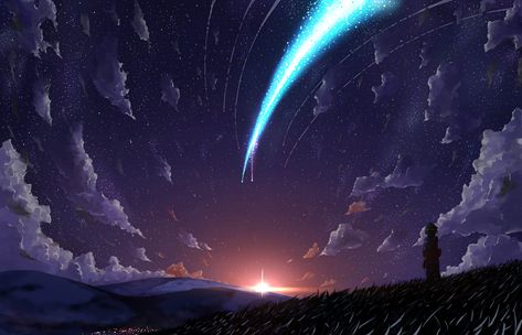 Anime Your Name.  Mitsuha Miyamizu Kimi No Na Wa. Fondo de Pantalla Your Name Comet Wallpaper, Kimi No Na Wa Wallpaper, 4k Wallpaper Android, Your Name Wallpaper, 1366x768 Wallpaper Hd, Your Name Anime, Wallpaper Wa, Moving Wallpapers, Wallpaper Dekstop