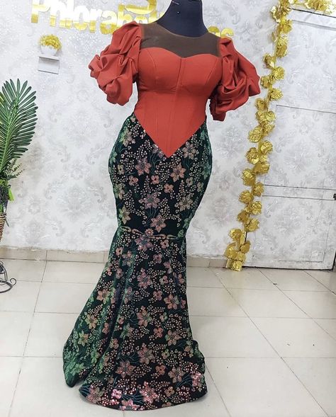 Nigerian Maternity Gowns, Styles For Slim Ladies, Latest Ankara Gown Styles, Latest Ankara Gown, Nigerian Lace Styles Dress, African Lace Styles, African Fabric Dress, Long African Dresses, African Print Dress Ankara