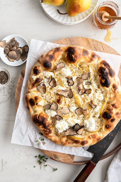 truffle pizza Artisan Pizza Dough, Black Truffle Recipe, Truffle Pizza, Black Truffles, Best Pizza Dough, Artisan Pizza, Sourdough Pizza, Truffle Recipe, Black Truffle