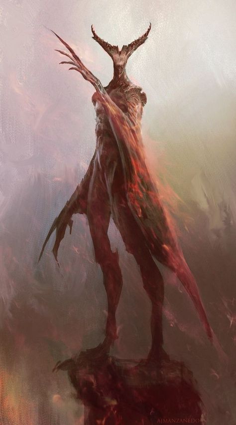 Creature Fantasy, Dark Creatures, Fantasy Beasts, 다크 판타지, Monster Concept Art, Demon Art, Fantasy Monster, Mythical Creatures Art, Creature Concept Art