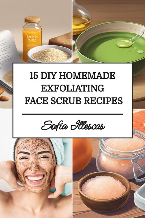 15 DIY Homemade Exfoliating Face Scrub Recipes Exfoliate Face Mask, Home Scrub For Face, Exfoliate Face Diy Homemade, Diy Exfoliating Face Scrub For Oily Skin, Exfoliating Mask For Face, Natural Face Exfoliant Diy, Home Made Face Scrub Exfoliate, Face Exfoliator Diy, Exfoliate Face Diy