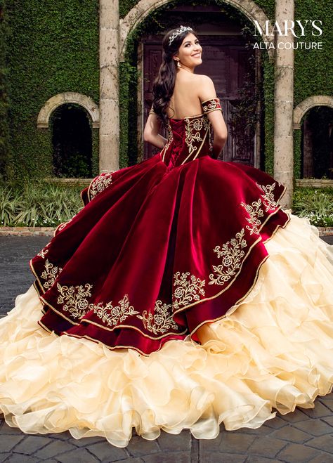 Quinceanera Couture Dresses | Alta Couture | Style - MQ3037 Gown Fairytale, Vestido Charro, Mexican Quinceanera Dresses, Charro Quinceanera Dresses, Mary Dress, Quince Dresses Mexican, Quinceñera Dresses, 15 Dresses Quinceanera, Milla Nova