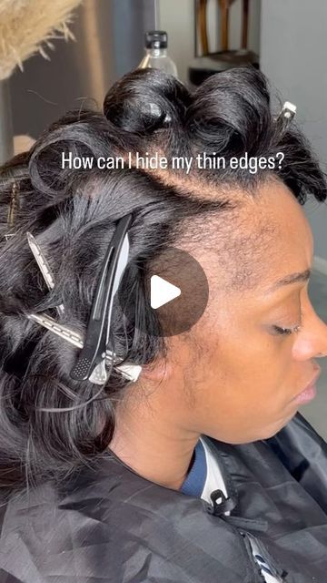 78K views · 3.4K likes | Alneita | Luxury Hair Extensions | Hair Spa on Instagram: "If your edges are already thinning, hair fiber products, colored gel, hairspray or makeup can be used to fill them temporarily🤸🏾 I used a hair fiber gel on my client and went over it with a baby hair brush to give a natural look of fine hairs🤷🏽‍♀️   This is for a short term fix, I always inform my clients about My hair growing hand crafted formula “The follicle fixer oil” and scalp scrubs to grow your hair back but sometimes you can’t wait 2 months to grow your edges, you want them NOW so this is a temporary hack👌🏽  Consult a trichologist or dermatologist to discuss potential long-term solutions👍  🚨Dm me now to book 757-559-3626  .  . #edges #explorepage #explore #hair #edgesonfleek #naturalhair #cu