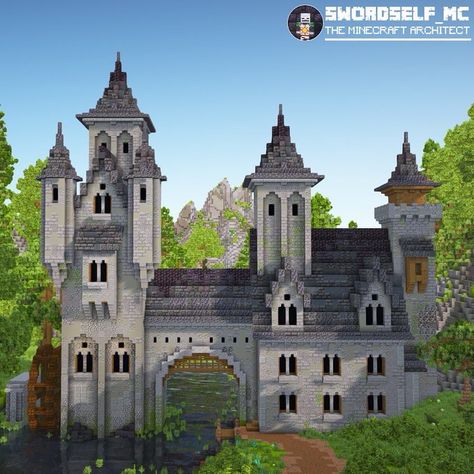 (1) Swordself on Twitter: "Watermill castle built with @paintergigi @waspycraft and Airtug Built on https://t.co/OGbSONE1jz, join us now! ———————————————————— #Minecraft #minecraftart #マインクラフト #Collab https://t.co/MUpPZxjTls" / Twitter Minecraft Fantasy Castle Blueprints, Castle Minecraft Layout, Castle Aesthetic Minecraft, Minecraft Midevil Bridges, Moss Castle Minecraft, Small Medieval Castle Minecraft, Minecraft Castle Exterior, Midevil Buildings Minecraft, Minecraft Fairytale Castle