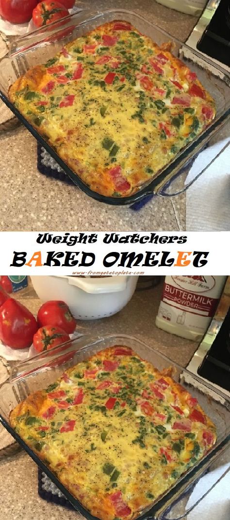 #WEIGHT #WATCHERS #BAKED #OMELET #BREAKFAST Baked Omelet, Weight Watchers Plan, Omelets Recipe, Weight Watchers Breakfast, Weight Watcher Dinners, Weight Watchers Diet, Ww Recipes, Omelet, Healthy Ingredient