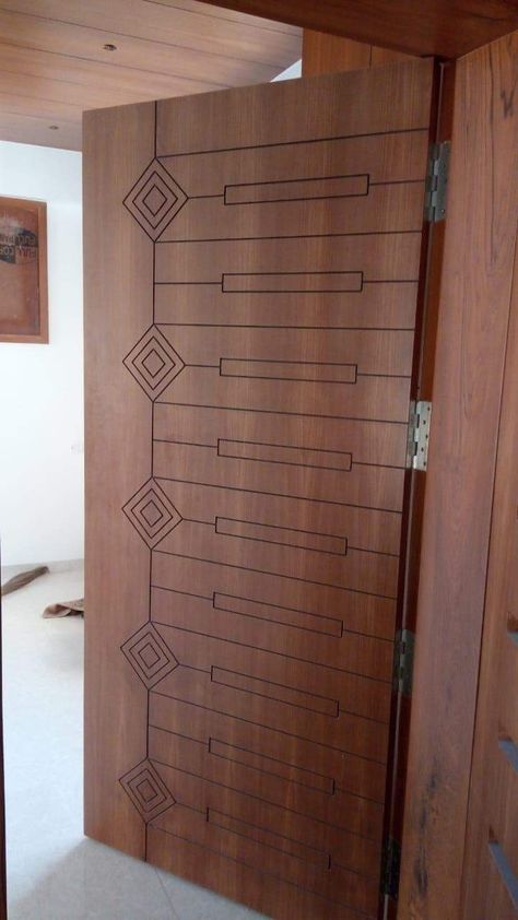 Sanmaika Design For Door, Living Room Door Ideas, Front Door Design Wood Modern, Laminate Door Design, Cnc Doors, Best Door Designs, New Door Design, Design For House, Entry Door Designs