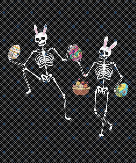 Easter Skeleton, Creepy Easter, Trendy Easter, Skeleton Dancing, Rabbit Png, Skeleton Png, Skeleton Dance, Bunny Png, Funny Skeleton