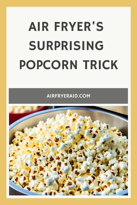 Discover the compatibility of air fryers with making popcorn and explore the reasons why this approach may not be ideal for satisfying your snack-time desires. Dive into further details here. Cooking Popcorn, Air Popcorn Maker, Microwave Popcorn Maker, Microwave Popcorn Bag, Popcorn Makers, Healthy Popcorn, Air Popped Popcorn, Popcorn Kernels, Air Fryers