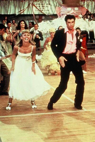 John Travolta and Olivia Newton John in grease Grease Dance, Grease John Travolta, Olivia Newton John Grease, Grease 1978, Grease Movie, Grease Is The Word, Dance Songs, Shall We Dance, First Dance Songs