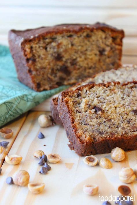 Hazel Nut, Hazelnut Recipes, Flours Banana Bread, Bakery Food, Homemade Breads, Nut Recipes, Banana Nut Bread, Banana Bread Recipe, Banana Recipes