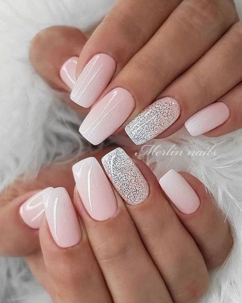 40+ Beautiful Wedding Nail Designs For Modern Brides - The Glossychic Wedding Nail Art Design, Unghie Sfumate, Makeup Nails Art, Wow Nails, Nail Design Inspiration, Wedding Nail, Makijaż Smokey Eye, Wedding Nails Design, Nail Art Wedding