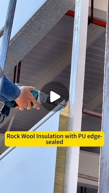 Kaka Chen on Instagram: "Rock Wool Insulation with PU edge-sealed.

#coldstorage #storehouse #fridgeroom #insulationpanel #insulatedpanel #warehousepanel #Roofingpanel" Rock Wool Insulation, Wool Insulation, Cold Storage, Roof Panels, Insulation, Wool, On Instagram, Instagram