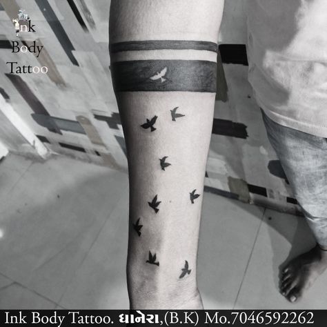 arm band with bird tattoo 7046592262 #dhanera Ring Tattoo, Body Tattoo, Tattoo Arm, Bird Tattoo, Birds Tattoo, Body Tattoos, Arm Band, For Men, Band