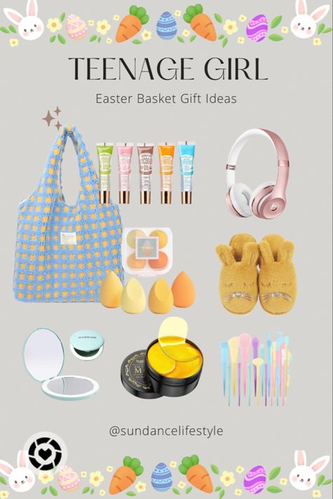 Teenage Girl Easter Basket Ideas, Teenager Easter Baskets, Easter Gifts Ideas, Egg Stuffers, Creative Easter Baskets, Girls Easter Basket, Easter 2024, Baskets Gifts, Easter Egg Basket