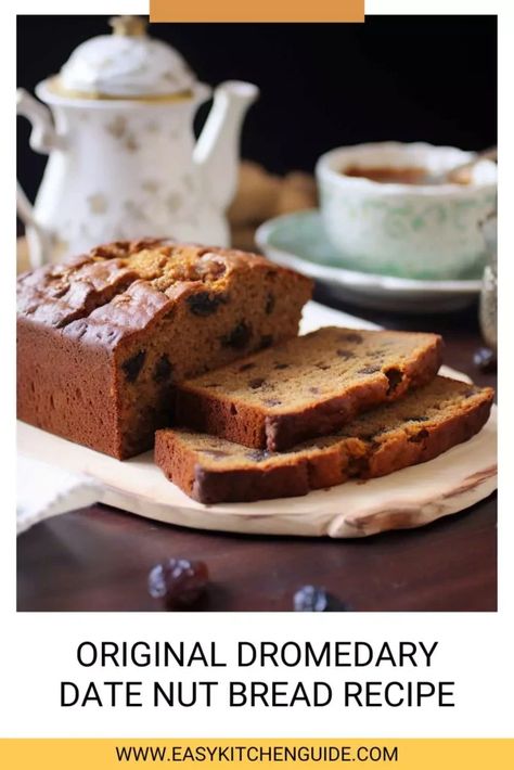 Dromedary Date Nut Bread Recipe, Date Nut Bread Recipe Moist, Date Nut Bread Recipe, Date Bread, Date Nut Bread, Nut Bread Recipe, Nut Bread, Bread Roll, Types Of Bread