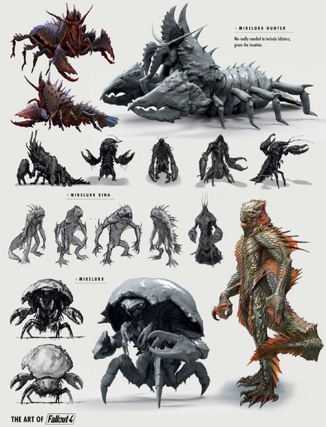 Fallout 4 creatures concept art Fallout 4 Concept Art, Fallout Concept Art, Fallout Art, Fantasy Beasts, Alien Concept Art, 다크 판타지, Monster Concept Art, Alien Creatures, Fallout 4