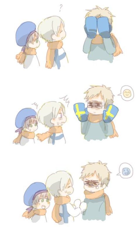 Peek-a-- Sweden ... Hetalia Sufin, Sufin Hetalia, Hetalia Sweden, Satw Comic, Old Married Couple, Kawaii Manga, Reference Sheet, Best Relationship, Hetalia