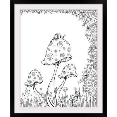 Black And White Line Art, Mushroom Drawing, White Line Art, Zentangle Artwork, Black And White Lines, White Line, Doodle Art Designs, Zentangle Art, Zentangle Patterns