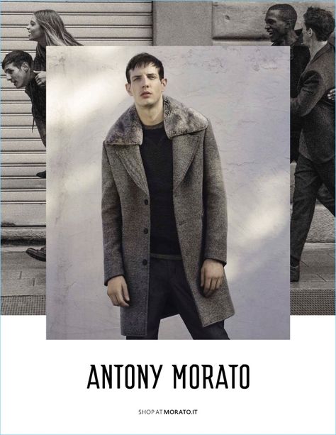 Front and center, Aaron Vernon appears in Antony Morato's fall-winter 2017 campaign. Antony Morato, Fashion Campaigns, Just Cavalli, The Star, Men's Blazer, Men's Fashion, Versace, Fall Winter, Blazer