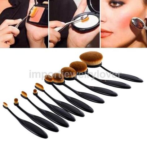 10pc Foundation Oval MakeUp Toothbrush Brush Make Up Contour Bronzer Blusher https://t.co/PWgC1ESZyF https://t.co/rbe9CszyTv Power Makeup, Oval Makeup, Mac Brushes, Oval Makeup Brush, Foundation Contouring, Powdered Eyebrows, Professional Makeup Brushes, Eyebrow Shaping, Contour Makeup