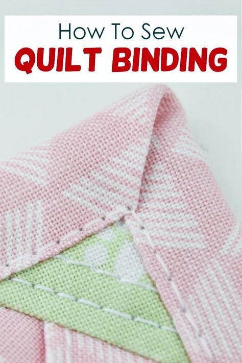 Sew Mitered Corners, Machine Binding A Quilt, Sewing Mitered Corners, Bind A Quilt, Quilt Binding Tutorial, Quilt Corners, Sew Quilt, Sewing Binding, Binding Tutorial