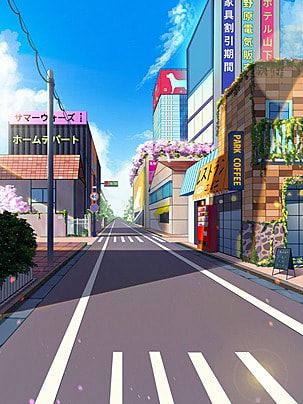 Anime Scenes To Paint, Drawn Backgrounds Illustrations, Japanese Street Painting, Anime Scene Painting, Japanese Street Drawing, Anime Scenes To Draw, Street Illustration Background, Anime Street Background, Japan Street Drawing