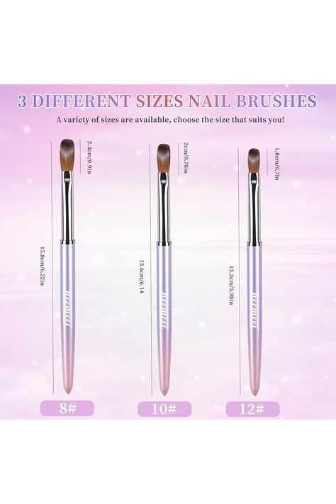 heemeei Kolinsky Acrylic Nail Brush Size 8- Nail Brushes for Acrylic Application - Acrylic Powder Brush for Nail Art - Nail Acrylic Brush for Professional Manicure DIY Extension Home Salon (8#)¡­¡­¡­ Salon Advertisement, Acrylic Application, Nail Acrylic, Acrylic Nail Brush, Professional Manicure, Manicure Diy, Acrylic Brushes, Nail Brush, Home Salon