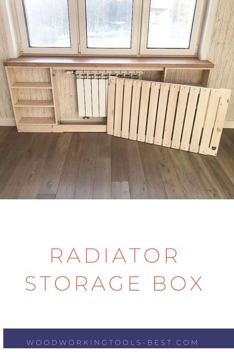 Diy Radiator Cover, Radiator Shelf, Bibliotheque Design, Radiator Covers, Living Room Shelves, Box Diy, Radiator Cover, Diy Box, Storage Bench