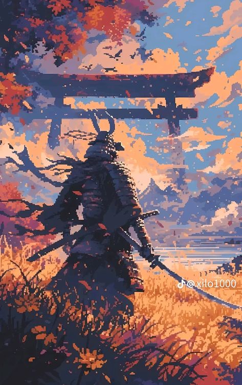 Programming Books, Guerriero Samurai, Girls Reading, Japanese Art Samurai, Piskel Art, Japanese Pop Art, Samurai Wallpaper, Pixel Art Background, Samurai Artwork