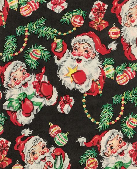 Whimsigoth Christmas Wallpaper, Vintage Christmas Phone Backgrounds, Christmas Backgrounds Vintage, Vintage Santa Wallpaper Iphone, Old Fashioned Christmas Wallpaper, Christmas Wallpaper Traditional, Christmas Wrapping Paper Wallpaper, Antique Christmas Wallpaper, Y2k Wallpaper Christmas