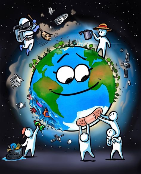 Environment Drawing Ideas, Save Environment Poster Drawing, Save Environment Posters, Save Earth Posters, Save Earth Drawing, Save Water Poster Drawing, Earth Day Drawing, Drawings With Meaning, Art Competition Ideas