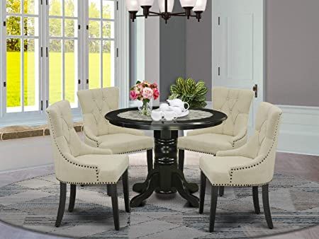 Antique Dining Rooms, Kitchen Dinette Sets, Round Dining Room Table, Round Kitchen Table, Round Dining Room, Dinette Tables, Chair Options, Dinette Sets, Dining Room Table Set