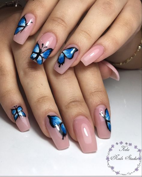 Summer Gel Nails, Butterfly Nails, Best Friend Pictures Tumblr, Butterfly Nail Art, Baby Nails, Butterfly Nail, Best Friend Pictures, Friend Pictures, Pretty Nails