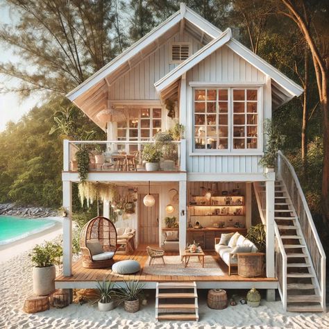 Stilted Beach House, 3 Story Beach House, Beach Shack House, Beach House Tropical, Dream House Beach, Tropical Beach Houses, Beach Shack, Cottage Ideas, Beach Cottage