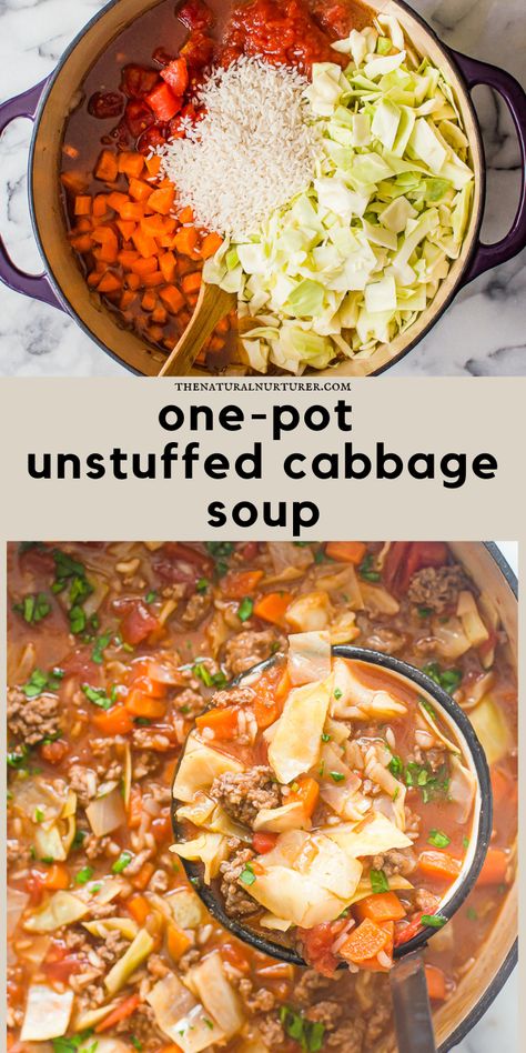 Ground Beef And Tomatoes, Keto Cabbage Soup, Cabbage Ground Beef, Unstuffed Cabbage Soup, Keto Cabbage, Cabbage Soup Recipe, Unstuffed Cabbage, Cabbage Soup Diet, Low Carb Meal