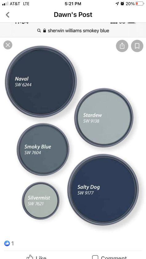 Smokey Blue Cabinets Kitchen, Smokey Blue Paint Color, Smokey Blue Paint, Dark Bedrooms, Gothic Farmhouse, Sherwin Williams Color Palette, Navy Blue Decor, Moody Decor, House Paint Interior