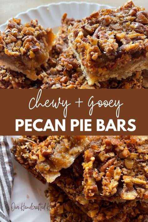 Ooey Gooey Pecan Bars, Pecan Pie Bars Recipe Without Corn Syrup, Easy Pecan Pie Bars Without Corn Syrup, Mini Pecan Pies No Corn Syrup, Pecan Pie Bars With Maple Syrup, Pecan Bars No Corn Syrup, Ina Garten Pecan Pie Bars, Pecan Pie Bars Pioneer Woman, Gf Pecan Pie Bars