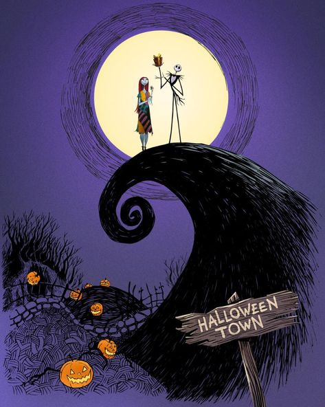 Twitter Nightmare Before Christmas Hill Scene, Nightmare Before Christmas Hill, Nightmare Before Christmas 2, Helloween Wallpaper, Nightmare Before Christmas Drawings, Nightmare Before Christmas Tattoo, Nightmare Before Christmas Wallpaper, Beauty And The Beast Movie, Sally Nightmare