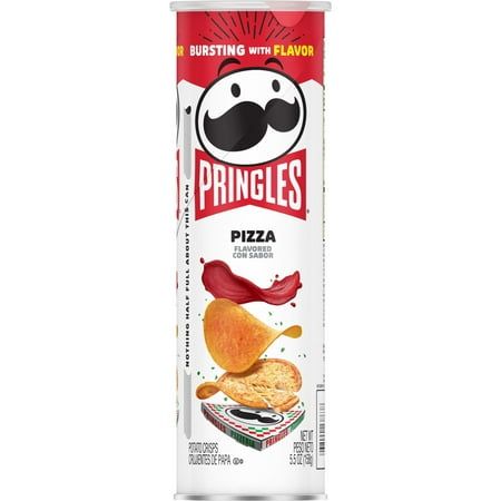 Everything you love about your favorite slice of pizza is now in your favorite potato crisp. Deliciously seasoned Pizza Flavored Pringles Potato Crisps are flavored from edge to edge for a craveable taste and perfect crunch. With their delicious taste and original, stackable shape, Pringles Potato Crisps always inspire good times with friends - and the convenient, portable can gives you the freedom to snack when and where you want. Grab a can for the office, pack a snack for school, bring them i Pringles Pizza, Pringle Flavors, Star Pizza, Cheesy Pizza, Best Chips, Dried Potatoes, Potato Crisps, Pizza Flavors, Sour Cream And Onion