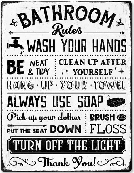 Bathroom Jokes, Bathroom Quotes Funny, Toilet Signs, Toilet Rules, Funny Bathroom Art, Toilet Decor, Bathroom Quotes, Bathroom Rules, Toilet Sign